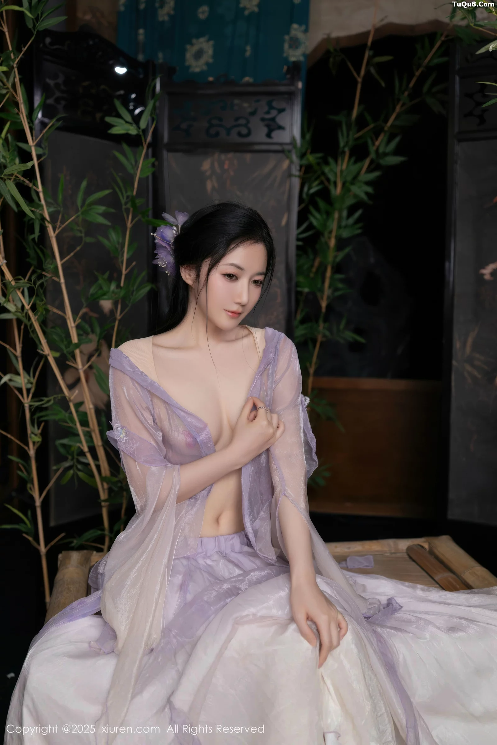 秀人集.com_[XiuRen秀人网]No.10737_模特鱼子酱Fish性感紫色连衣裙配白色丝袜秀曼妙身姿诱惑写真74P