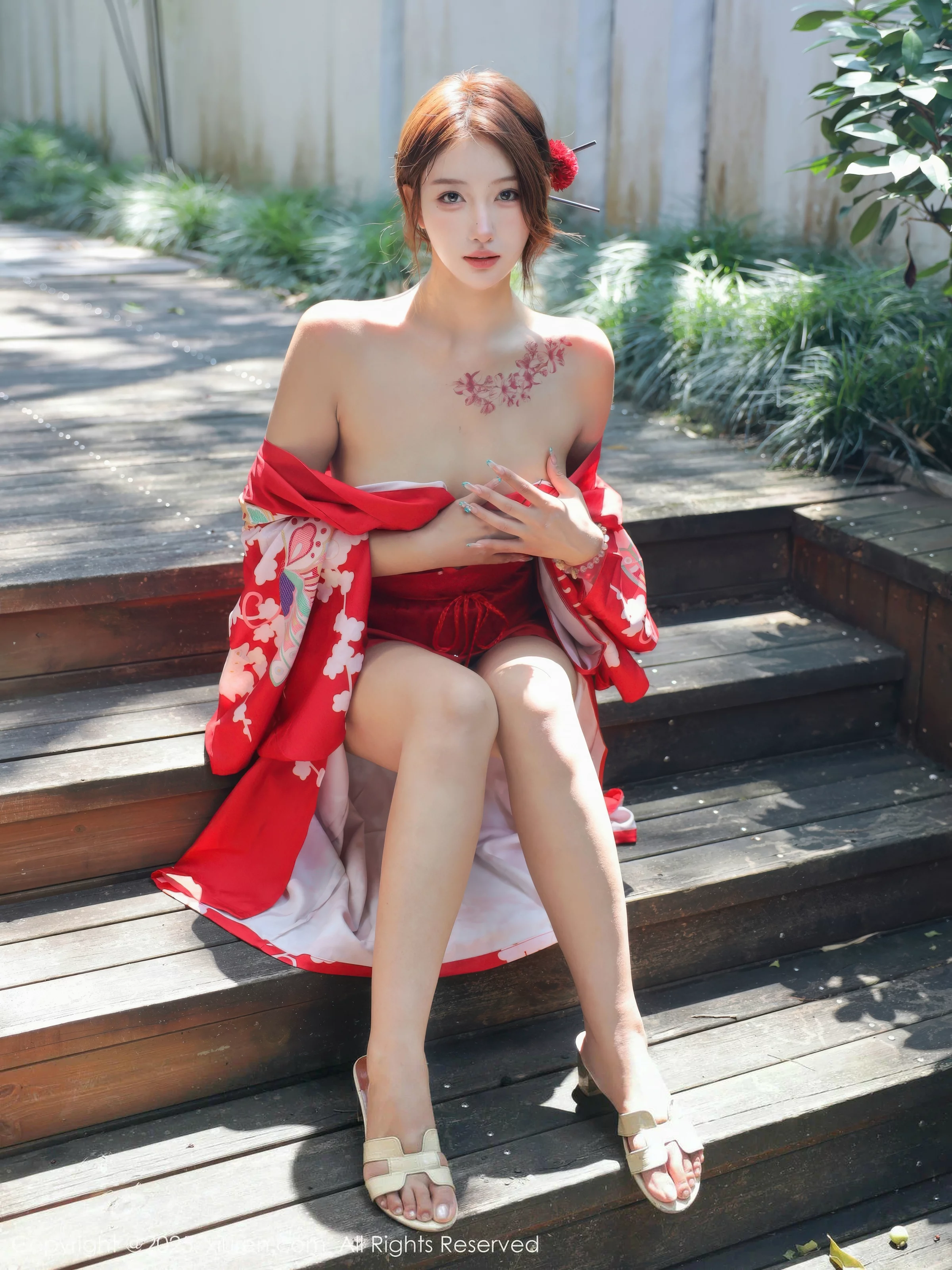 秀人集.com_[XiuRen秀人网]No.10683_模特金允希Yuki户外性感红色和服半脱秀完美身材惹火诱惑写真80P