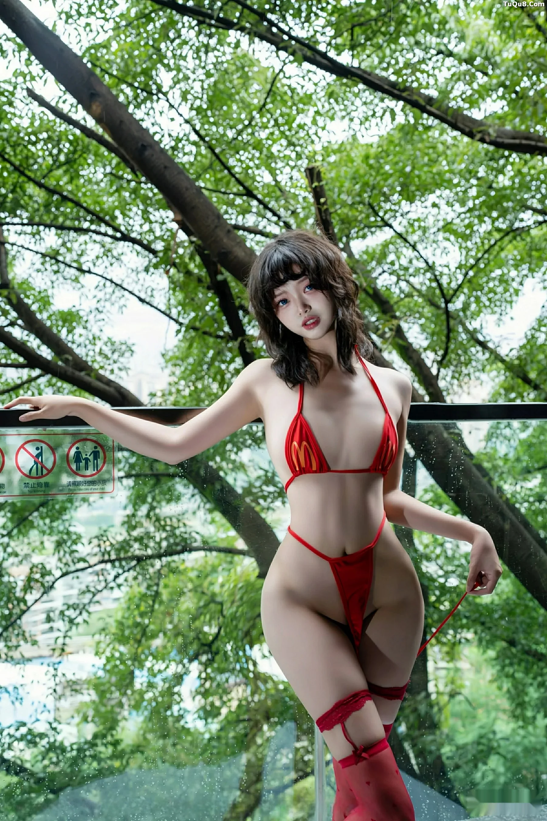 秀人集.com_[XINGYAN星颜社]VOL.403_模特白虎巧巧性感红色情趣内衣配红色丝袜秀苗条身材诱惑写真61P