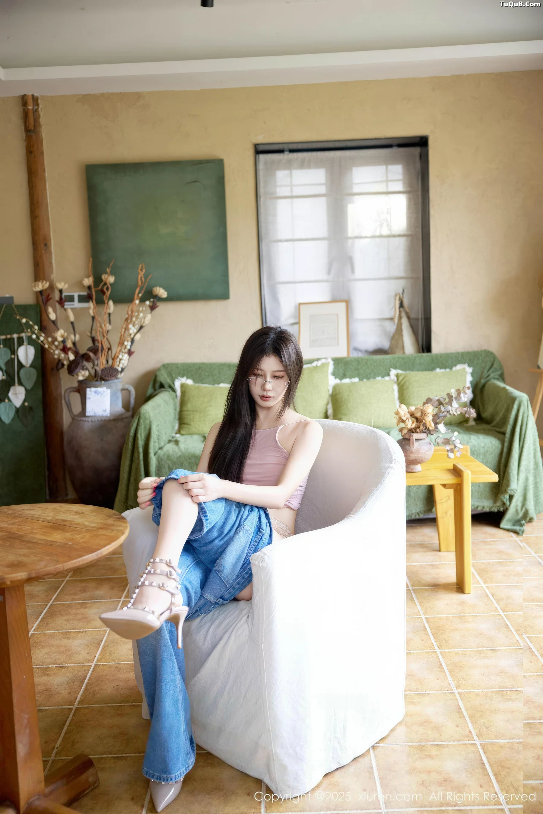 秀人集.com_[XiuRen秀人网]No.10983_模特尹甜甜sunny性感粉色上衣配蓝色牛仔裤秀完美身材诱惑写真83P