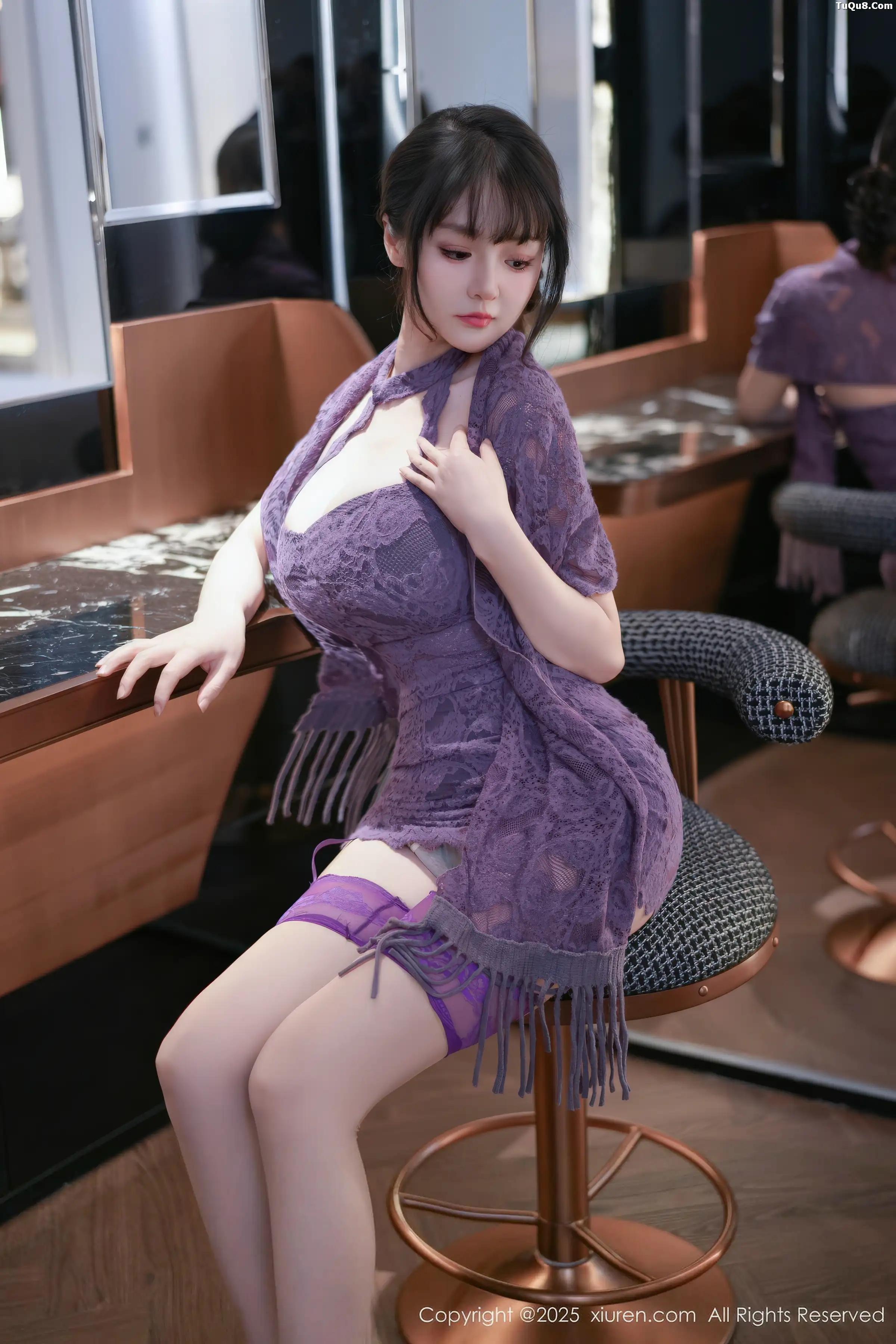 秀人集.com_[XiuRen秀人网]No.11057_模特沈南汐RuRu性感紫色连衣短裙配紫丝吊袜秀凹凸身材诱惑写真72P