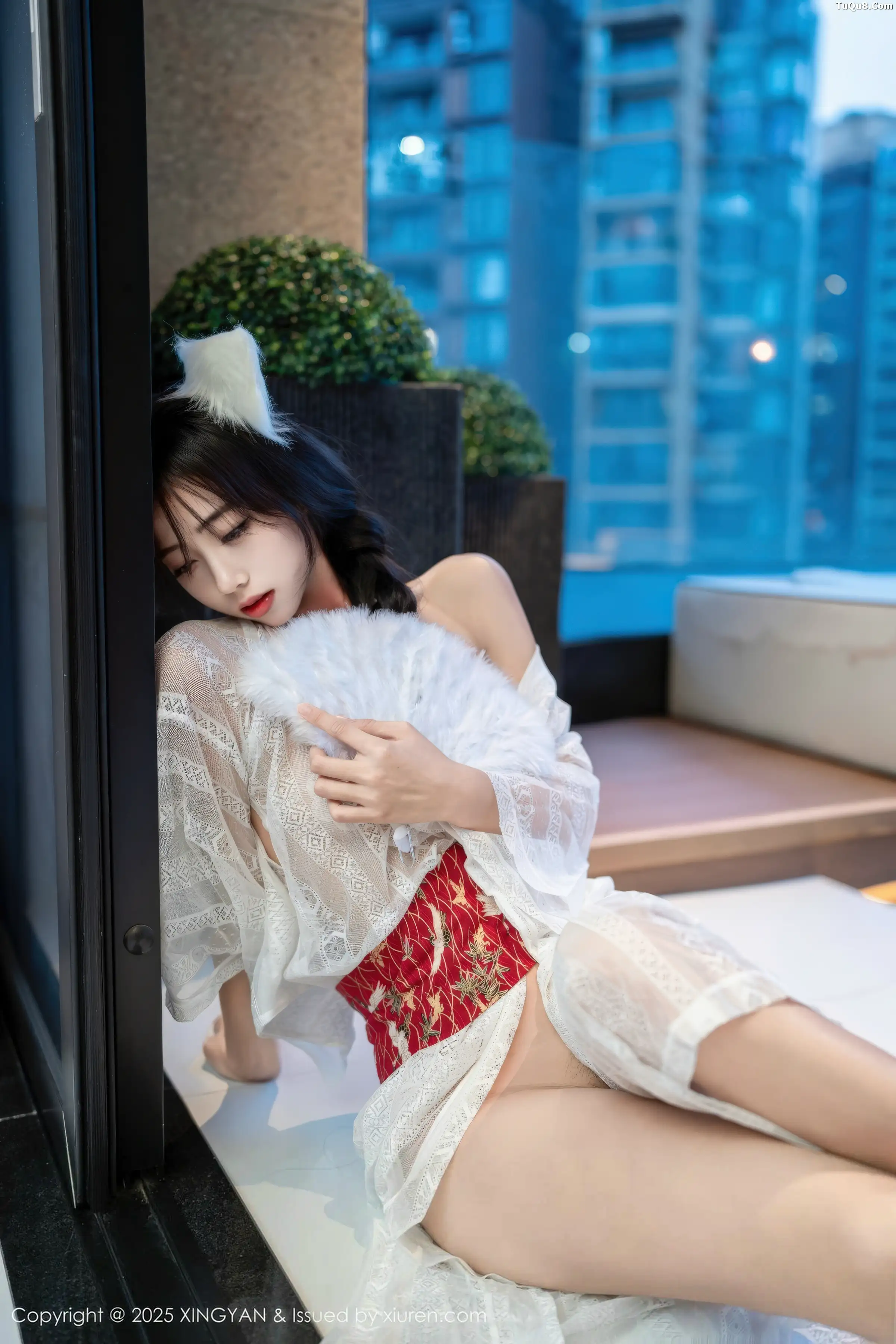 秀人集.com_[XINGYAN星颜社]VOL.442_模特时安安私房性感白色薄透连衣裙秀柔美身姿迷人诱惑写真75P