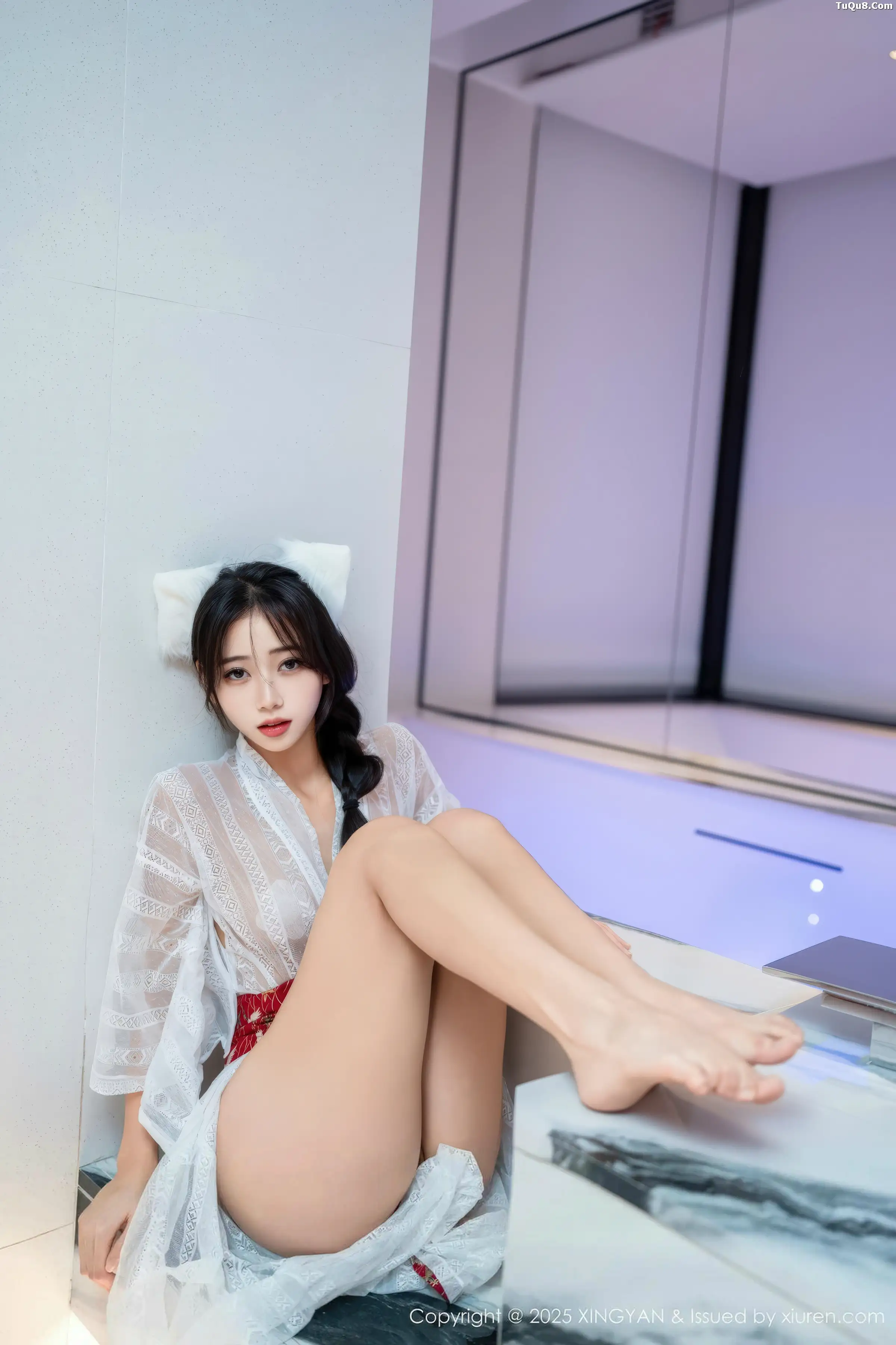 秀人集.com_[XINGYAN星颜社]VOL.442_模特时安安私房性感白色薄透连衣裙秀柔美身姿迷人诱惑写真75P