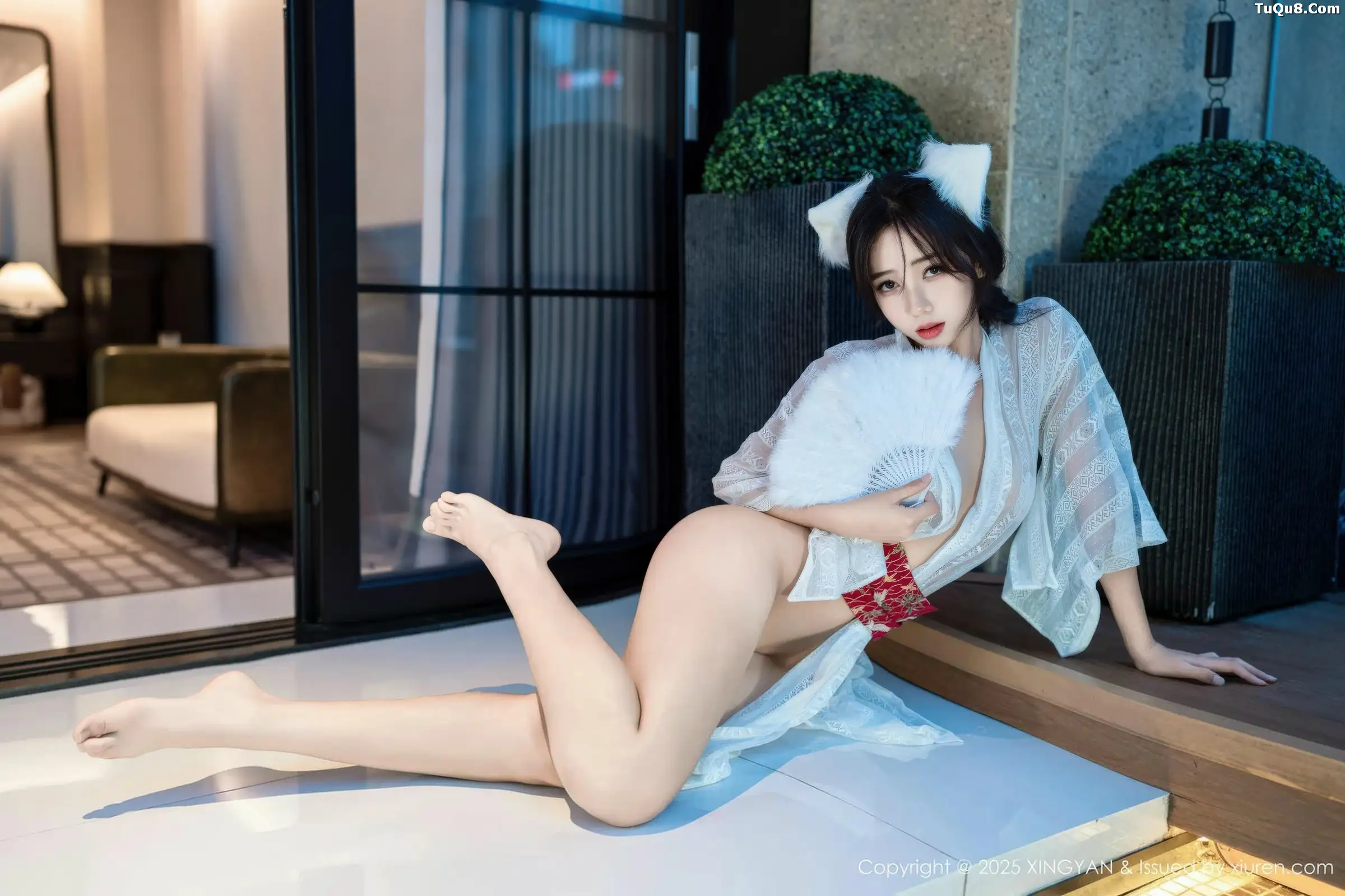 秀人集.com_[XINGYAN星颜社]VOL.442_模特时安安私房性感白色薄透连衣裙秀柔美身姿迷人诱惑写真75P