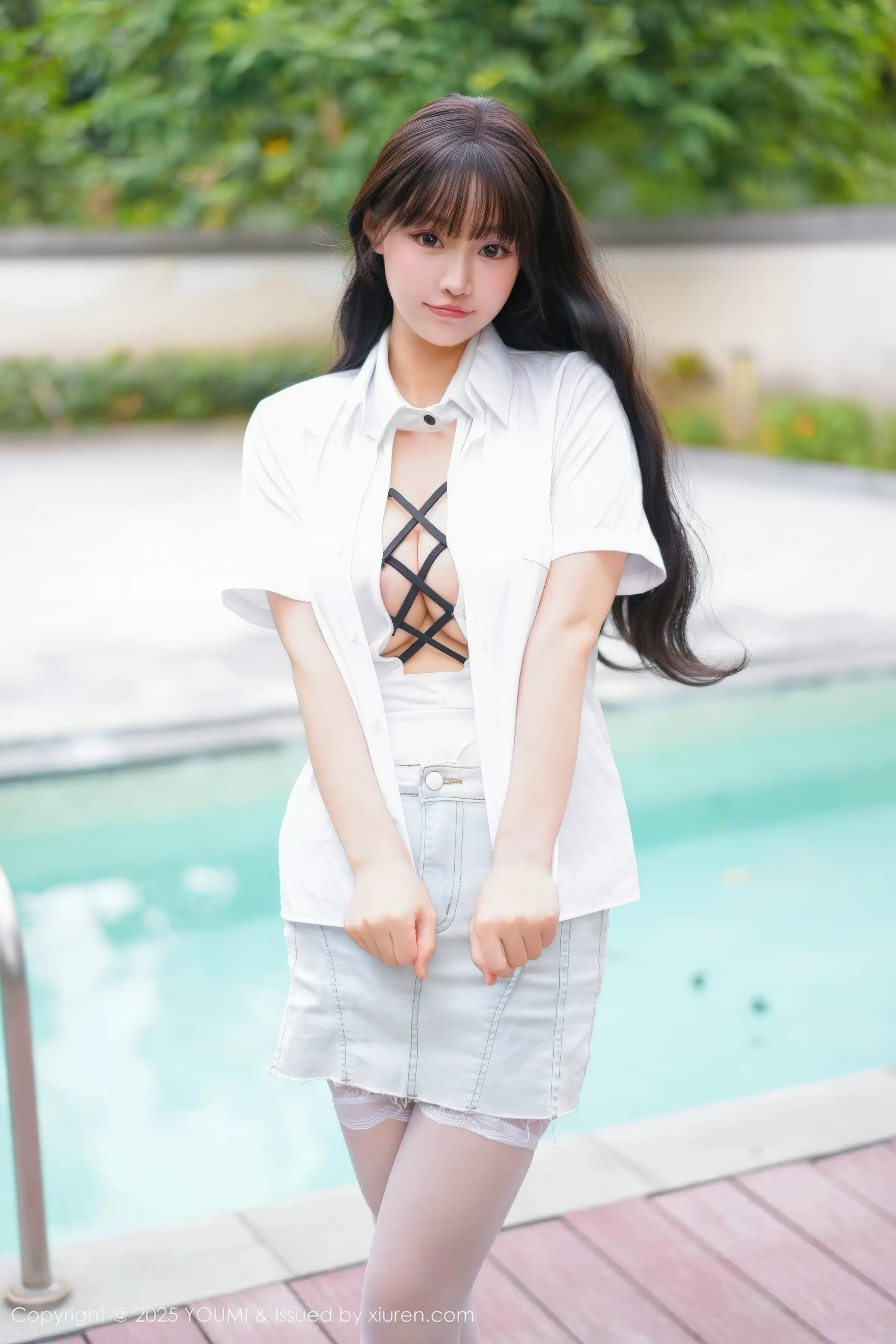 秀人集.com_[YouMi尤蜜荟]Vol.1190_女神心上可Flora性感白色情趣服饰配白丝吊袜秀丰满身材诱惑写真75P