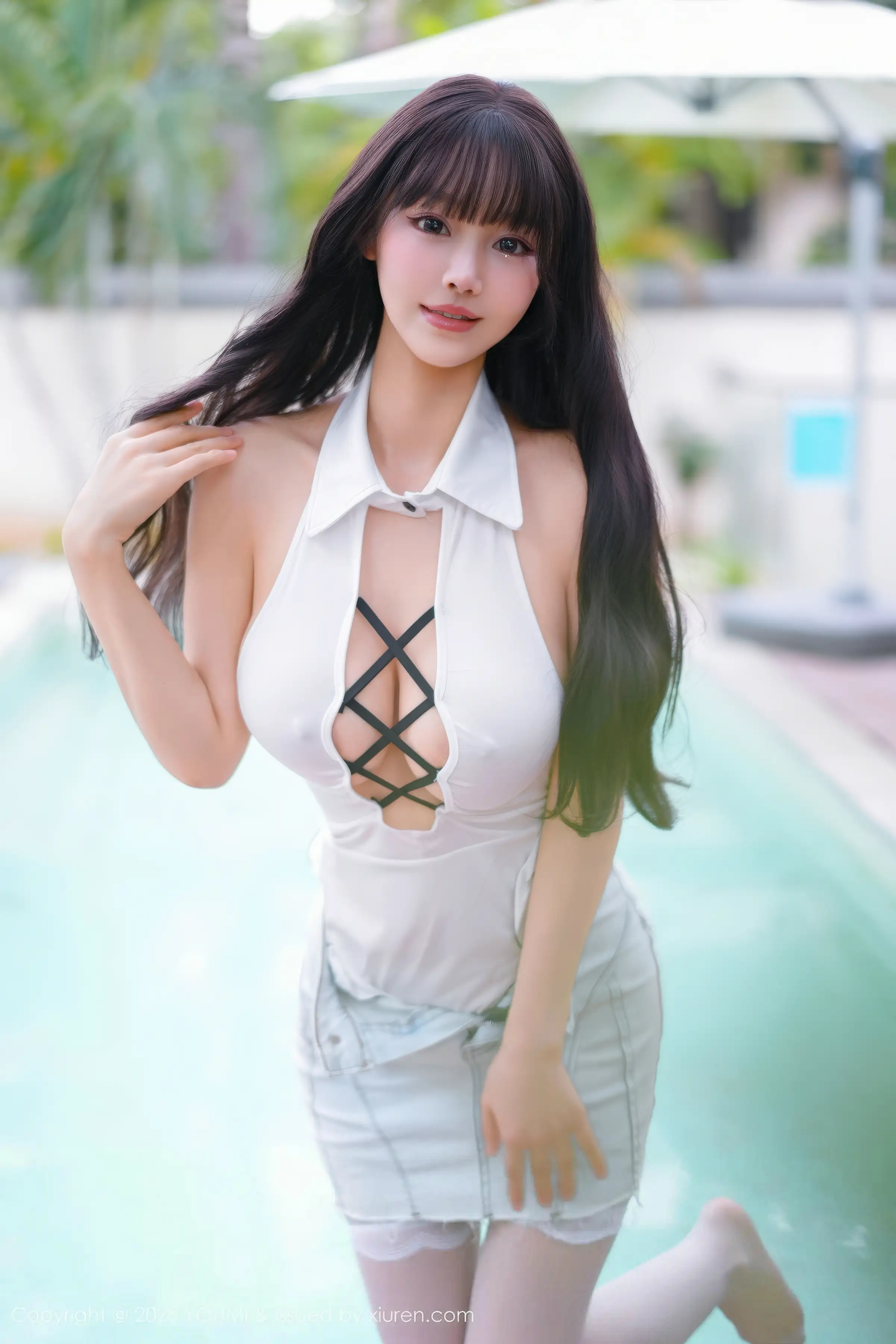 秀人集.com_[YouMi尤蜜荟]Vol.1190_女神心上可Flora性感白色情趣服饰配白丝吊袜秀丰满身材诱惑写真75P