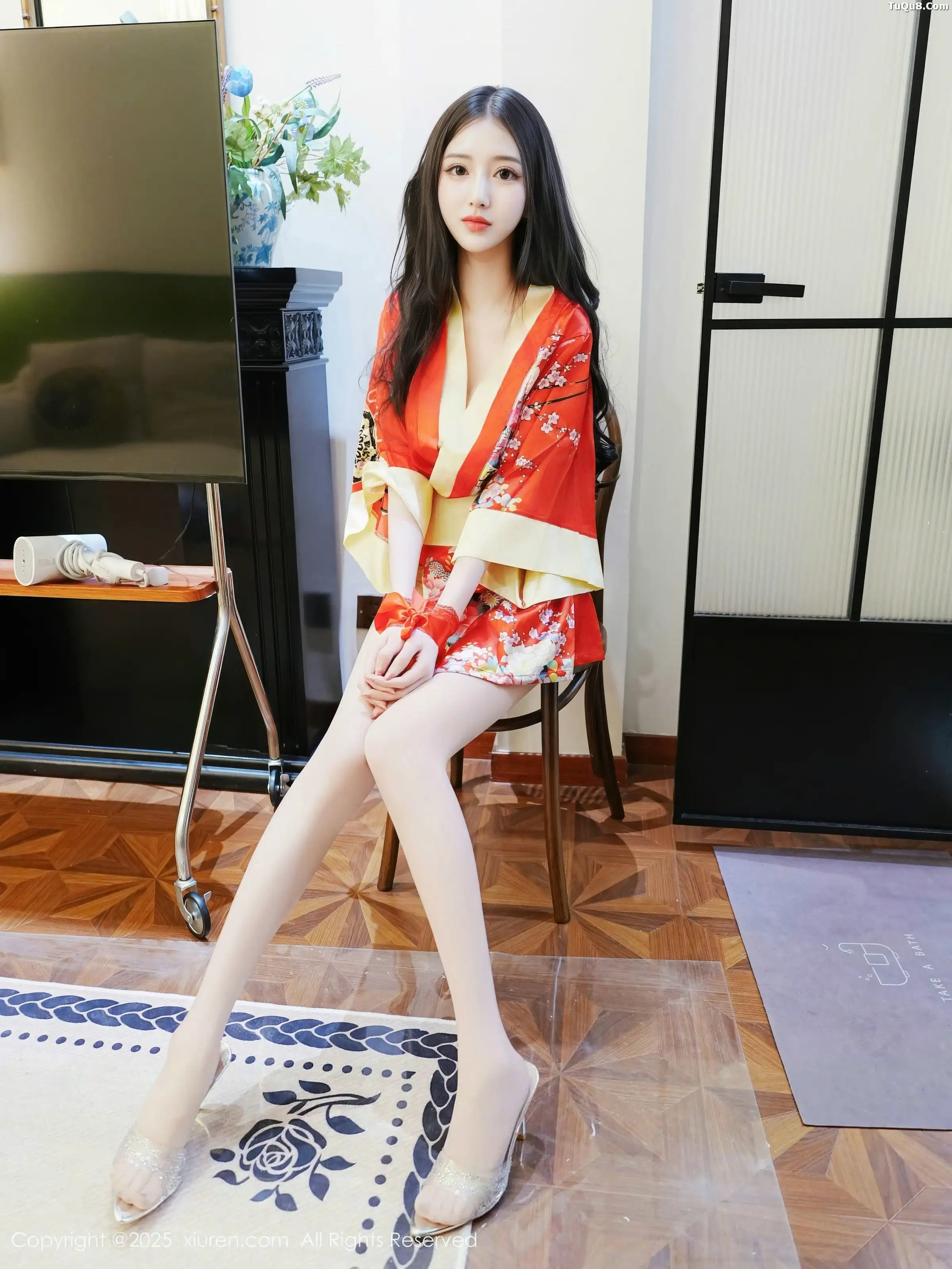 秀人集.com_[XiuRen秀人网]No.11155_模特白小蝶性感红色连衣短裙配超薄白丝秀完美曲线撩人诱惑写真59P